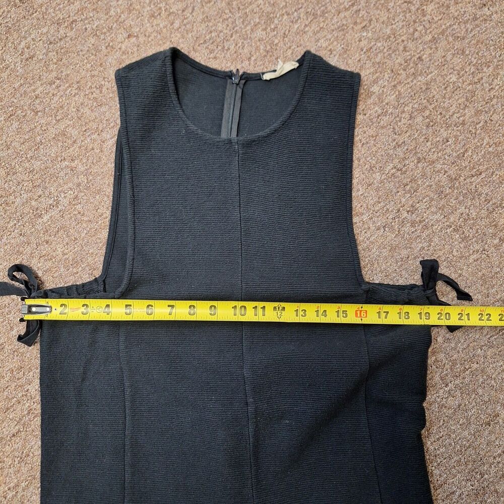 Black Sleeveless Wide-Leg Jumpsuit with Side Tie Detail - Picture 9 of 12